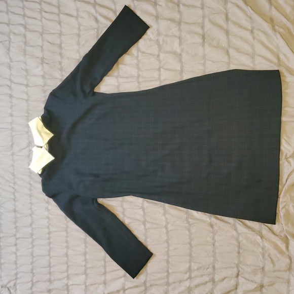 MNG women’s Navy/Green plaid mini Dress with White Collar Size XXS like new - Picture 8 of 8